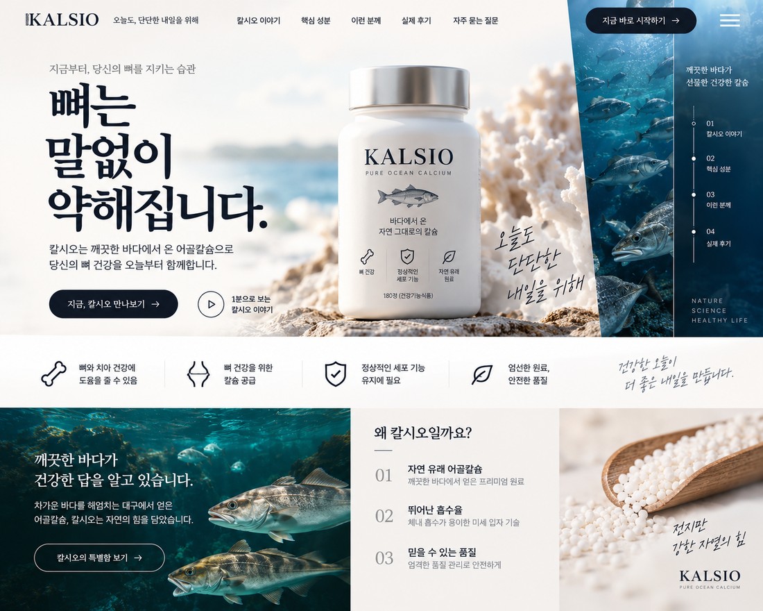 KALSIO 제품 랜딩페이지
